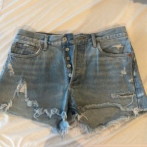 Agolde Parker cutoff shorts in color swap meet